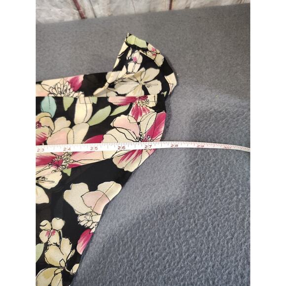 Emma James Woman, A Liz Claiborne Co. Size 18W Sheer Floral Blouse Fairy Peasant - Picture 7 of 8
